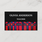 Lehrer | Tutor stoppt LERNEN NIE Visitenkarte (Vorderseite)