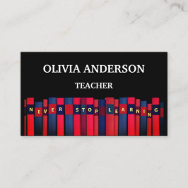 Lehrer | Tutor stoppt LERNEN NIE Visitenkarte