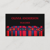 Lehrer | Tutor stoppt LERNEN NIE Visitenkarte (Vorderseite)