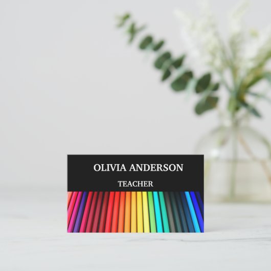 Lehrer | Tutor-Visitenkarten Visitenkarte (Stehend Vorderseite)