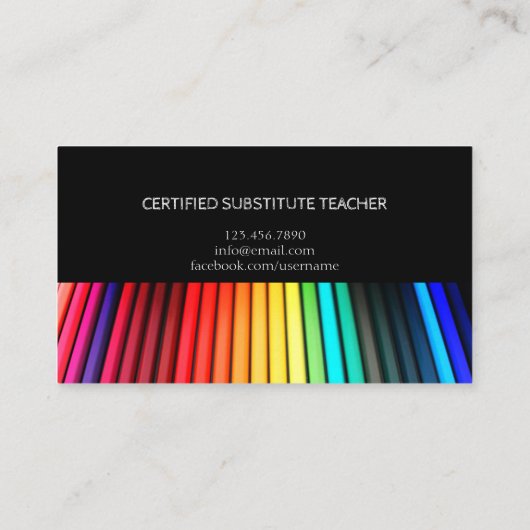 Lehrer | Tutor-Visitenkarten Visitenkarte (Rückseite)