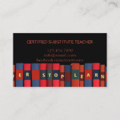 Lehrer | Tutor-Visitenkarten Visitenkarte (Rückseite)