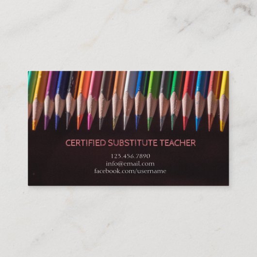 Lehrer | Tutor-Visitenkarten Visitenkarte (Rückseite)