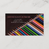 Lehrer | Tutor-Visitenkarten Visitenkarte (Rückseite)