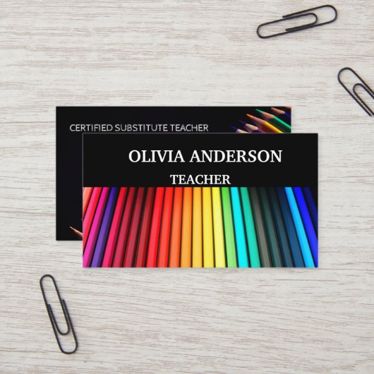 Lehrer | Tutor-Visitenkarten Visitenkarte (Vorderseite/Rückseite Beispiel)