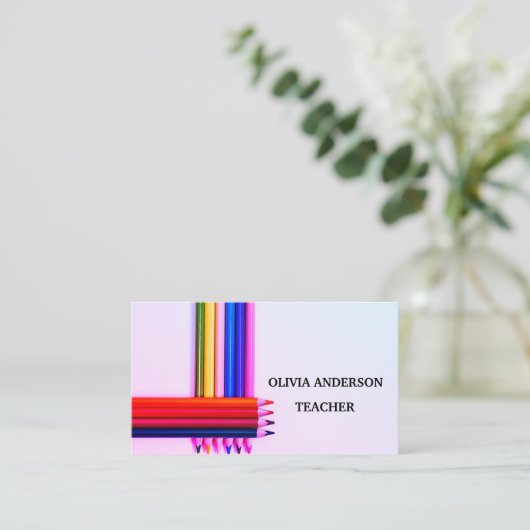 Lehrer | Tutor-Visitenkarten Visitenkarte (Stehend Vorderseite)