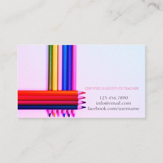 Lehrer | Tutor-Visitenkarten Visitenkarte (Rückseite)