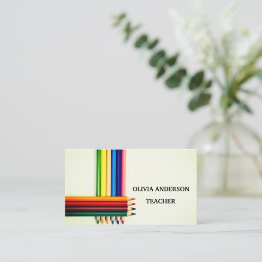 Lehrer | Tutor-Visitenkarten Visitenkarte (Stehend Vorderseite)