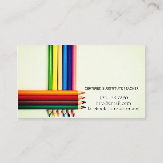 Lehrer | Tutor-Visitenkarten Visitenkarte (Rückseite)