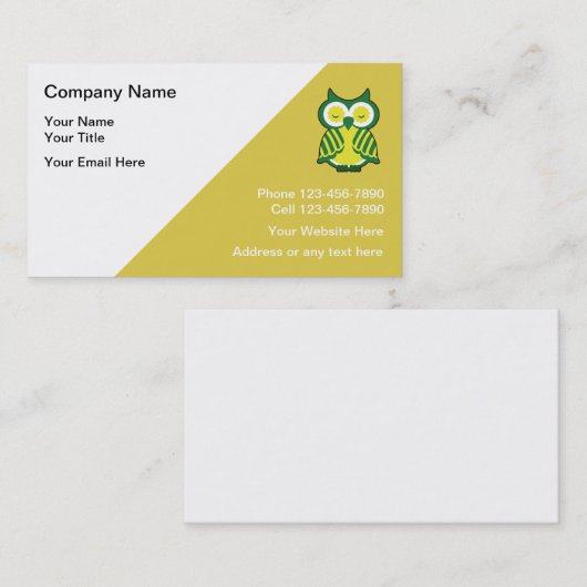 Lehrer-Tutor-Visitenkarten Visitenkarte (Vorne/Hinten)