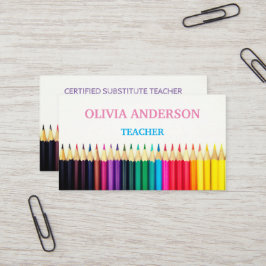 Lehrer | Tutor White Business Cards Visitenkarte