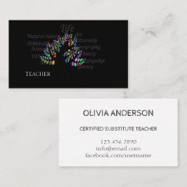 Lehrer | Tutor White Business Cards Visitenkarte