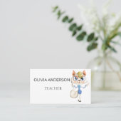 Lehrer | Tutor White Business Cards Visitenkarte (Stehend Vorderseite)