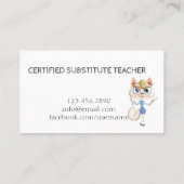 Lehrer | Tutor White Business Cards Visitenkarte (Rückseite)