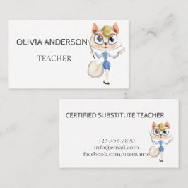 Lehrer | Tutor White Business Cards Visitenkarte