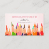 Lehrer | Tutor White Business Cards Visitenkarte (Rückseite)