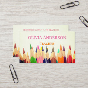 Lehrer Tutor White Business Cards Visitenkarte