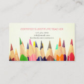 Lehrer | Tutor White Business Cards Visitenkarte (Rückseite)