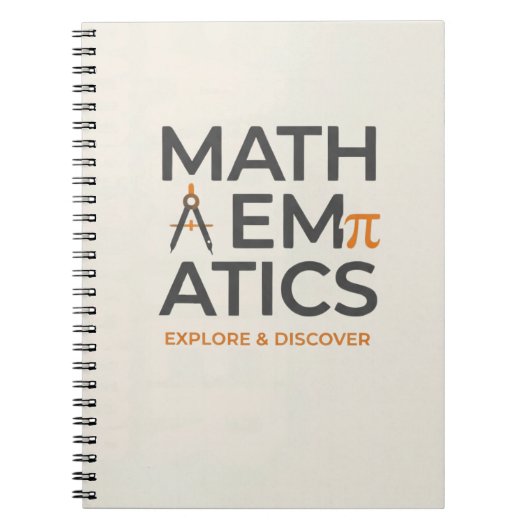 Lehrer-Typografie-Design für Mathematik Notizblock (Vorderseite)