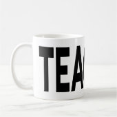 LEHRER Typografie Erzieher Würdigung Geschenk Kaffeetasse (Links)