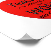 Lehrer Typografie zitieren rote Apfelinspiration Poster (Ecke)