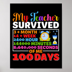 Lehrer überleben 100 Tage Spaß 100 Tage Scho Poster
