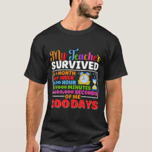 Lehrer überleben 100 Tage Spaß 100 Tage Scho T-Shirt