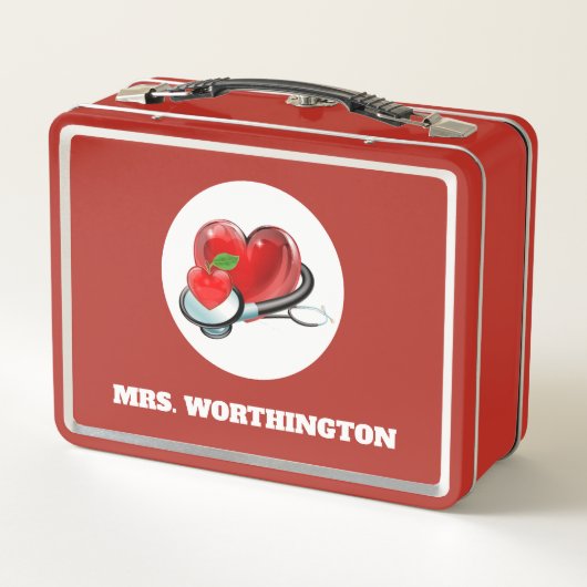 Lehrer Überlebenskit - Siehe Zurück ... Metall Brotdose (Rückseite)