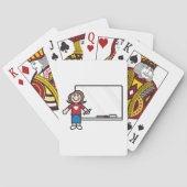 Lehrer und ein Whiteboard für Spielkarten (Rückseite)