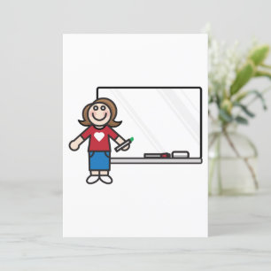 Lehrer und eine Whiteboard-Einladung Einladung