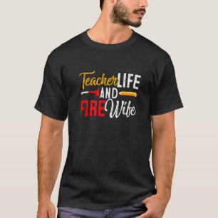 Lehrer und Feuerwehrmann Ehefrau Lehrer Lustiges L T-Shirt