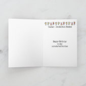 Lehrer und intellektueller Badass Geburtstagskuh Karte (Innenseite)