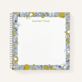 Lehrer und Kind gehen zurück zur Schule Notizblock