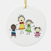 Lehrer und Kinder Keramik Ornament (Vorne)