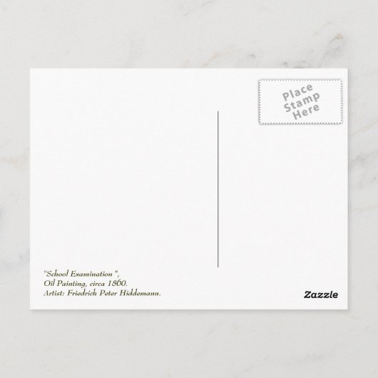 Lehrer und Schüler Malerei. Fine Art Postkarte (Rückseite)