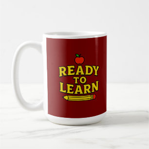 Lehrer- und Schülerschreibtisch Kaffeetasse