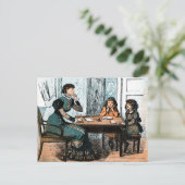 Lehrer und Studenten. Vintage Art Postkarten (Stehend Vorderseite)