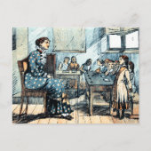 Lehrer und Studenten. Vintage Art Postkarten (Vorderseite)