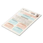 Lehrer Unterricht Französisch Bulldogschule Notepa Notizblock (angewinkelt)