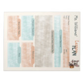 Lehrer Unterricht Französisch Bulldogschule Notepa Notizblock (Vorderseite)