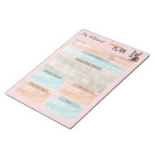 Lehrer Unterricht Französisch Bulldogschule Notepa Notizblock (angewinkelt)