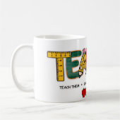 Lehrer unterrichten sie, Liebe sie, beobachten sie Kaffeetasse (Links)