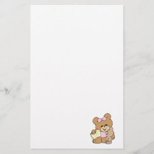 Lehrer unterrichtet Baby-Teddybär-Design Briefpapier