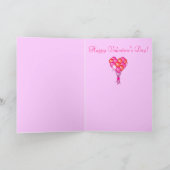 Lehrer-Valentinsgruß-Herz-Ballone Feiertagskarte (Innenseite)