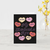 Lehrer Valentinstag Positive Affirmative Heart Karte (Gelbe Blume)