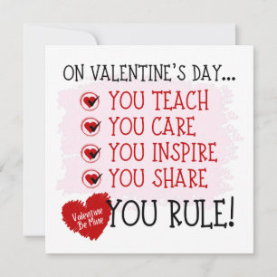 Lehrer Valentinstag, Sie sind super Lehrer Karte