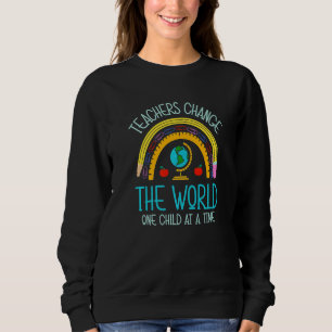 Lehrer verändern die Welt Kind Zurück zur Schule T Sweatshirt
