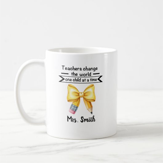 Lehrer verändern die Welt Tasse (Links)