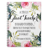 Lehrer Verlassend Wertschätzung Pensionierung dank Notizblock (Vorderseite)