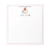 Lehrer verschenken Notepad zurück in die Schule Notizblock (Vorderseite)